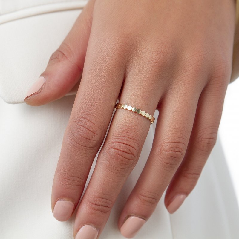 Honey Solid Gold Ring